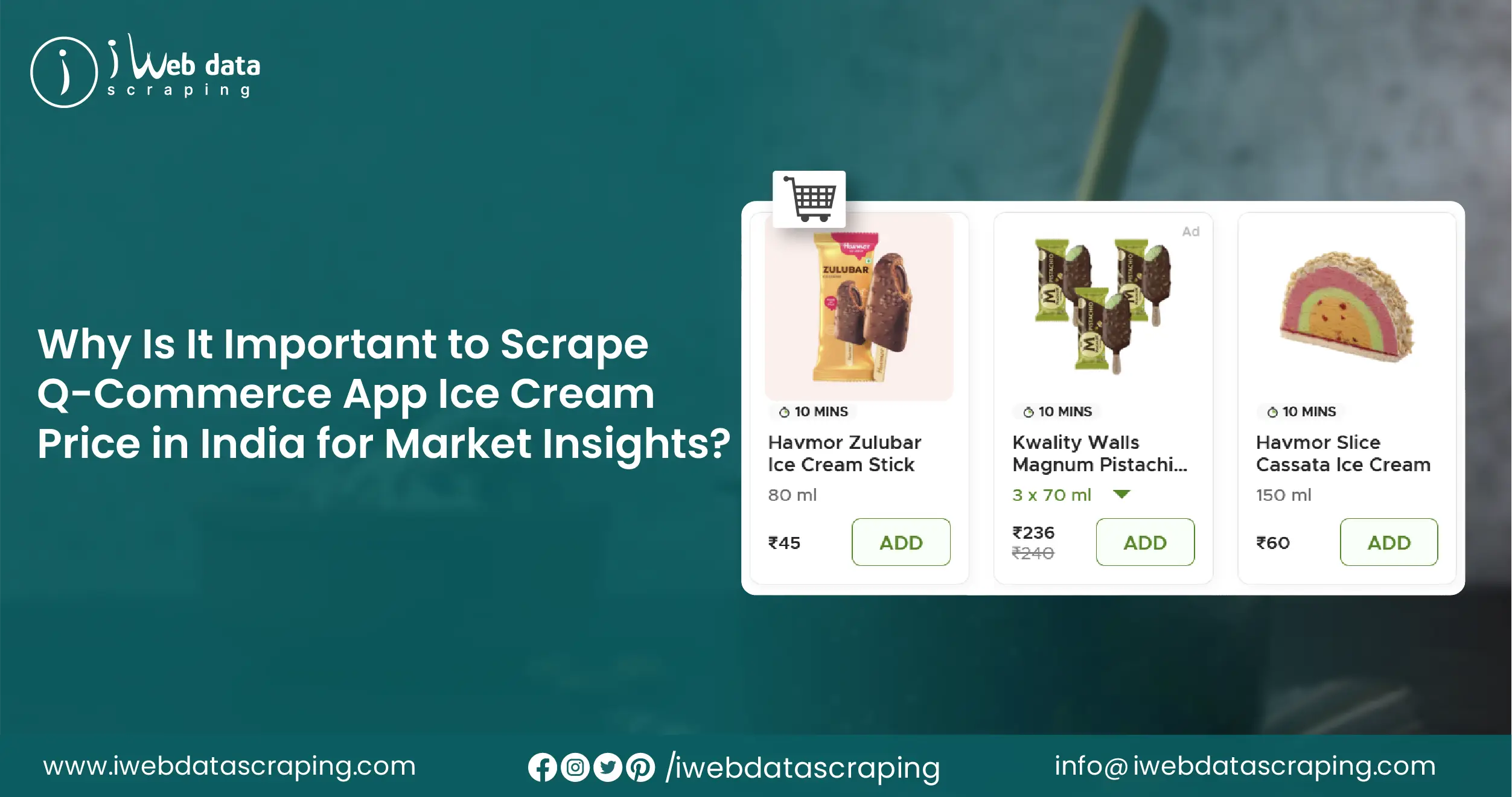 Scrape Q-Commerce App Ice Cream Price in India for Market Insights
